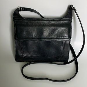 Fossil black leather purse